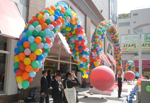 バルーンアーチ現場施工