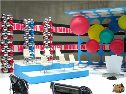 スタジオ舞台バルーンデコレーション｜現場施工例