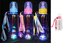 光るピカピカ哺乳瓶ボトル