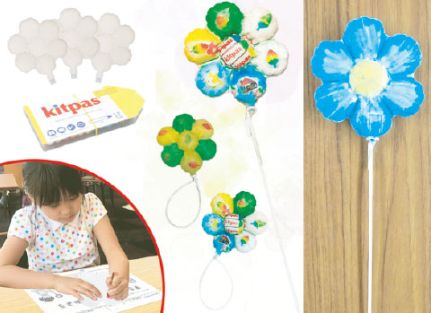お花のぬり絵バルーン作り/手作りキット