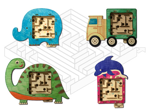 木製迷路ゲーム作り/手作りキット