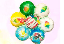 お花のぬり絵バルーン作り