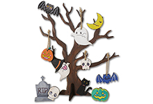 木製ハロウィンツリー作り